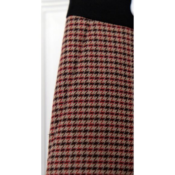 Grey Jason Wu red, black, grey houndstooth ankle grazer pants - Picture 4 of 9